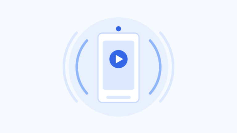 スマートフォンでのライブ配信を表したイラスト