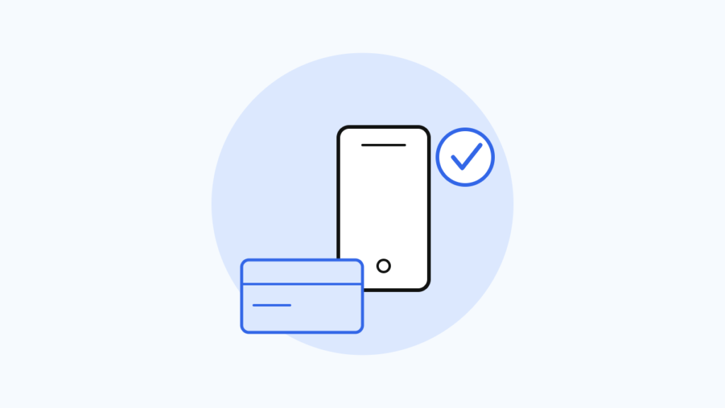 スマートフォン決済とクレジットカードを表したEC決済のイラスト